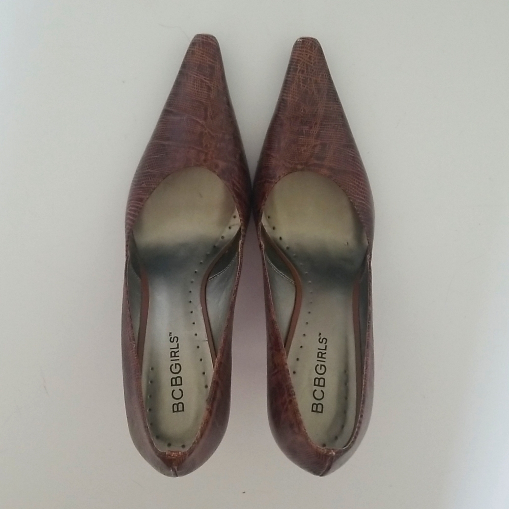 BCBGirls brown heels, size 6.5.
